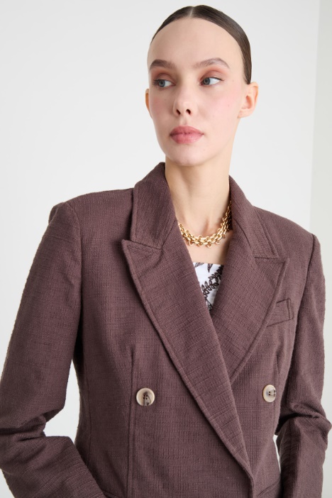 Blazer doppiopetto in stuoia