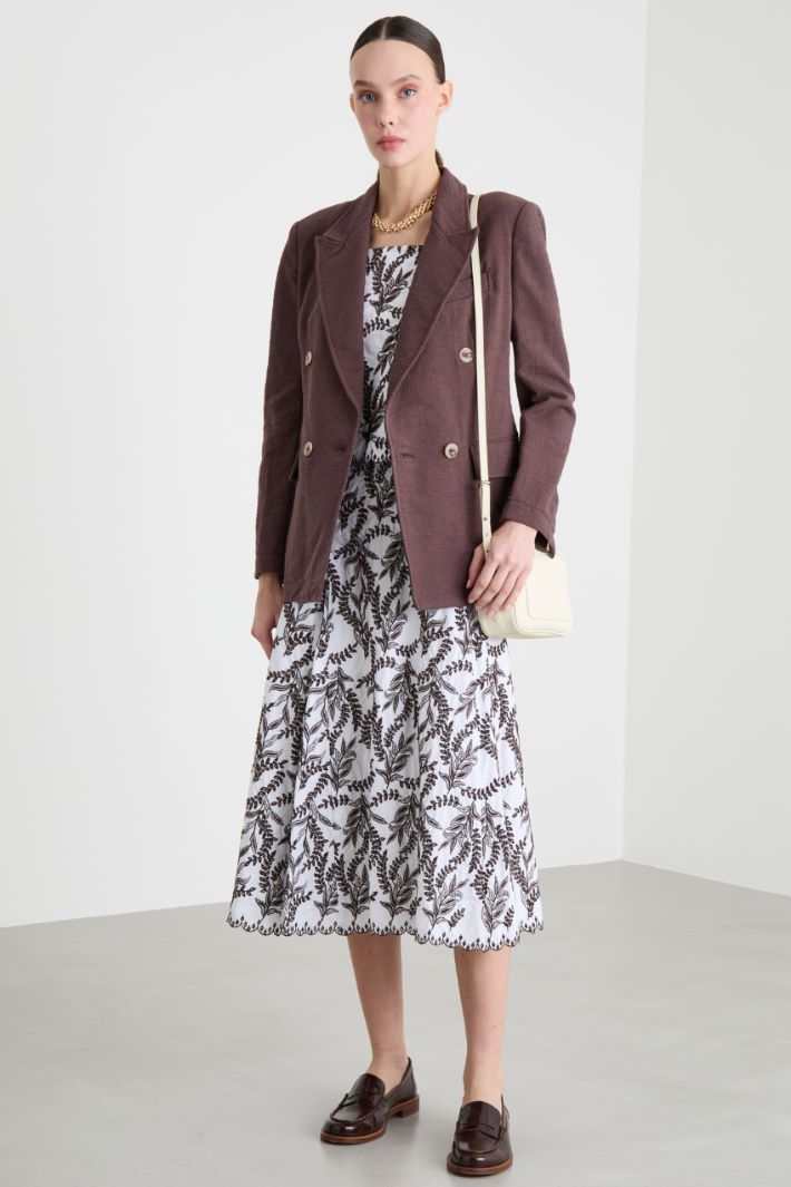 Double-breasted basketweave blazer Intrend