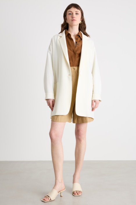 Giacca over in tela Intrend