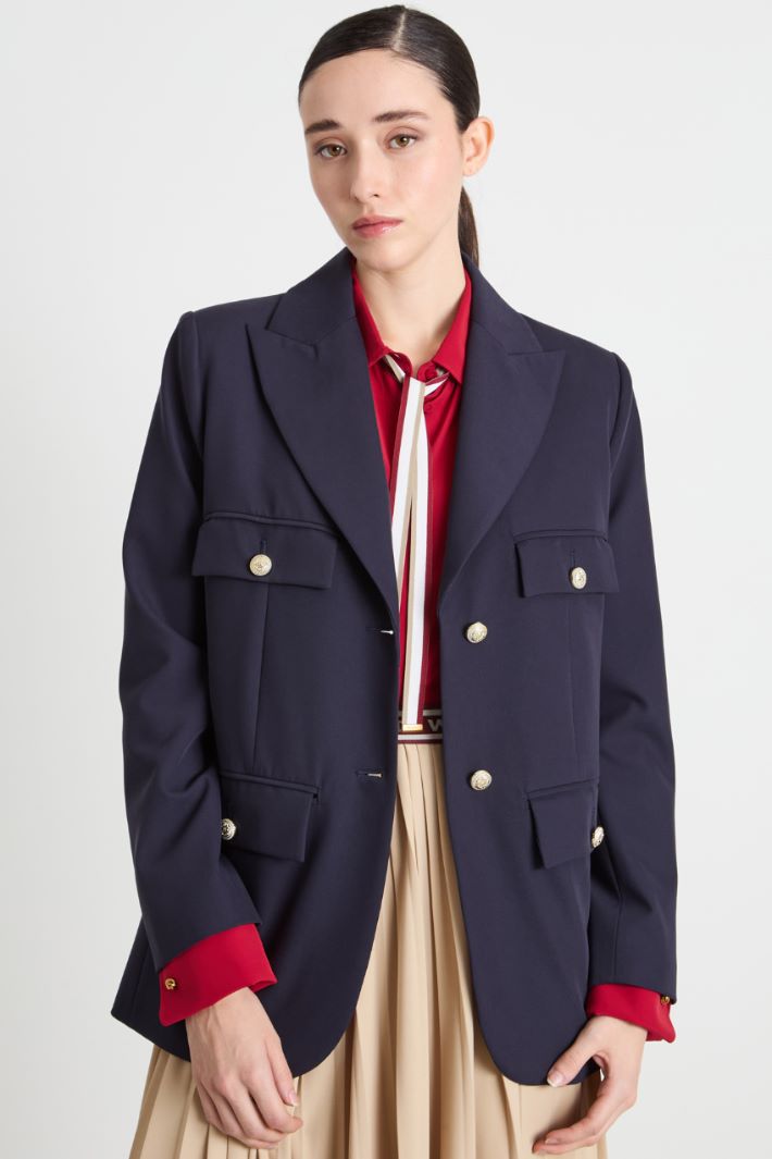 Single-breasted twill blazer Intrend - 2