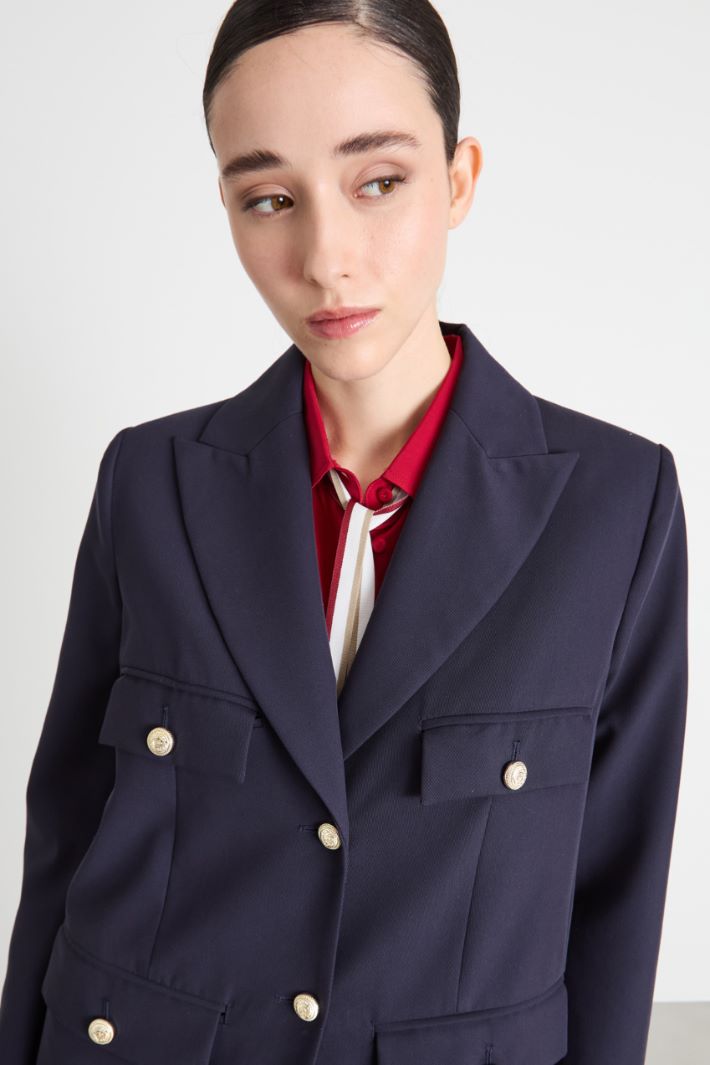 Single-breasted twill blazer Intrend - 3