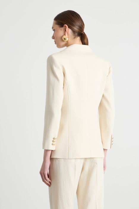 Blazer in tessuto natté