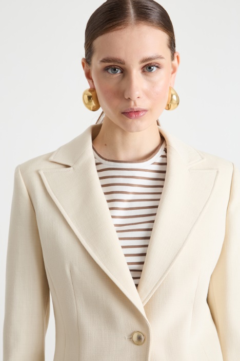 Blazer in tessuto natté
