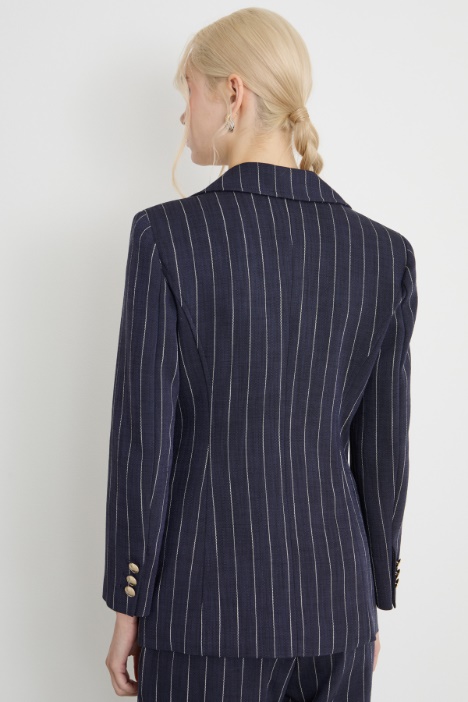 Blazer in tessuto natté