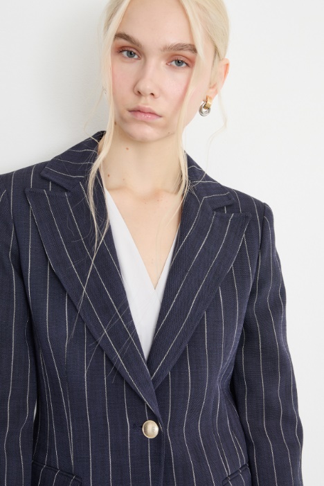 Blazer in tessuto natté