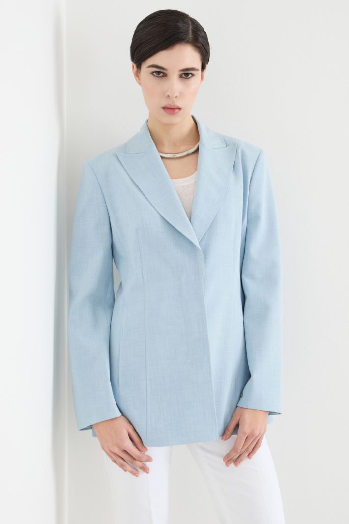 Slim-fit blazer in chiné canvas Intrend - 2