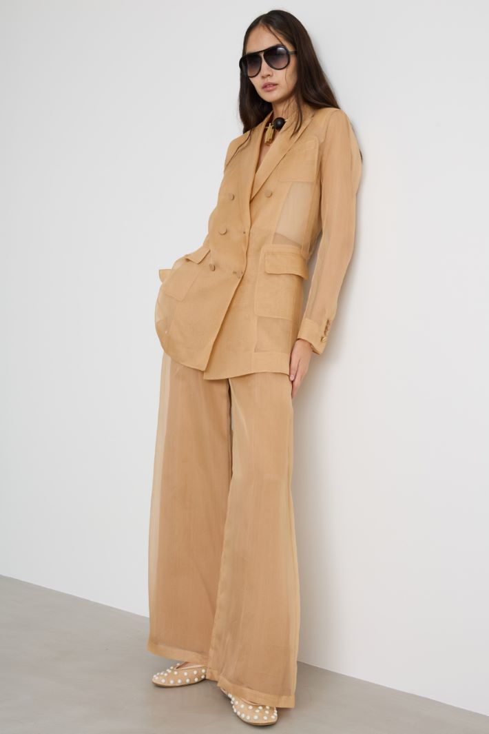Double-breasted organza blazer Intrend