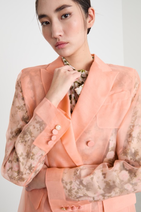 Blazer doppiopetto in organza