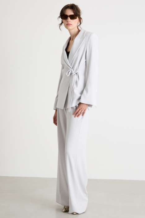 Fitted cady jacket with ribbon tie Intrend