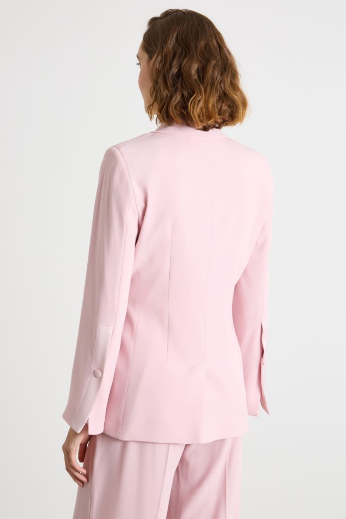 Fitted cady jacket with ribbon tie Intrend - 4