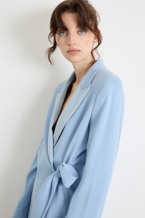 Giacca aderente in cady con nastro