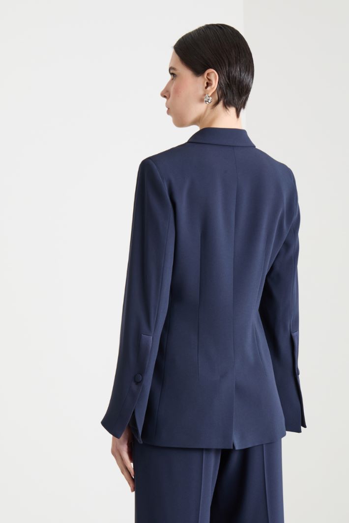 Fitted cady jacket with ribbon tie Intrend - 4