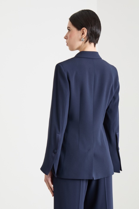 Giacca aderente in cady con nastro