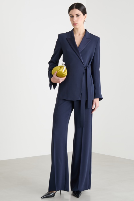 Fitted cady jacket with ribbon tie Intrend