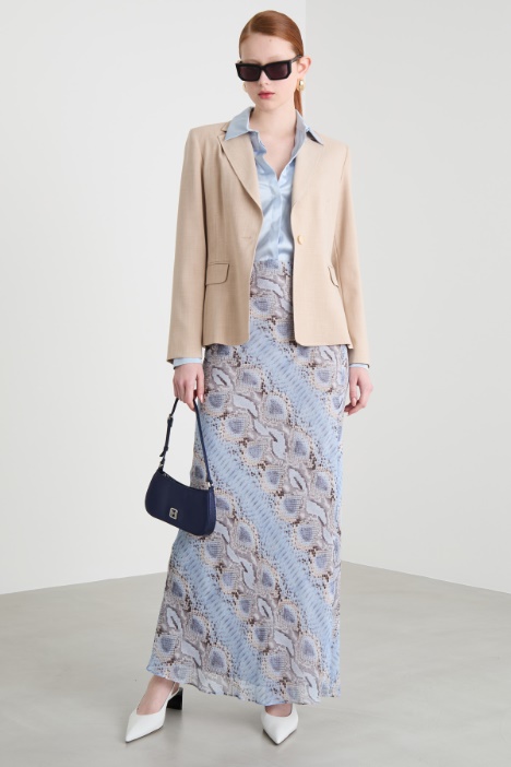 Straight-fit canvas blazer Intrend