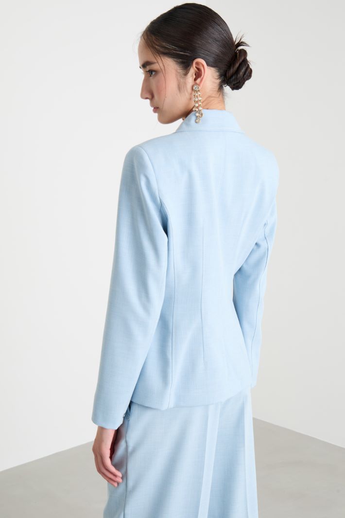 Straight-fit canvas blazer Intrend - 4