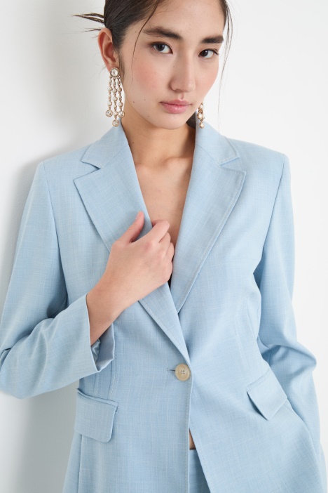 Blazer slim in tela
