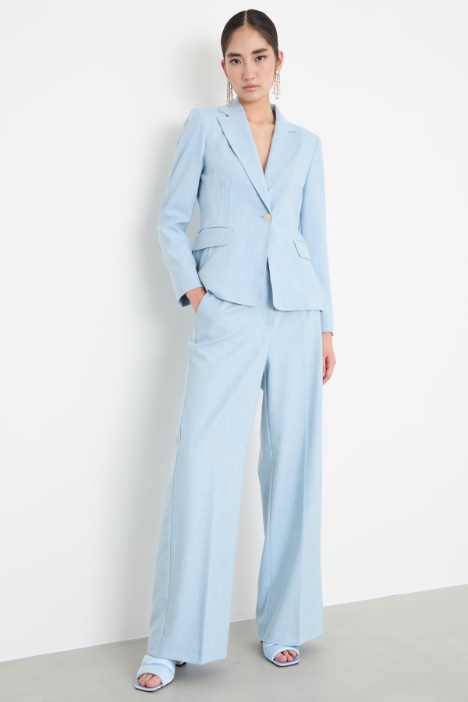 Blazer slim de lona Intrend