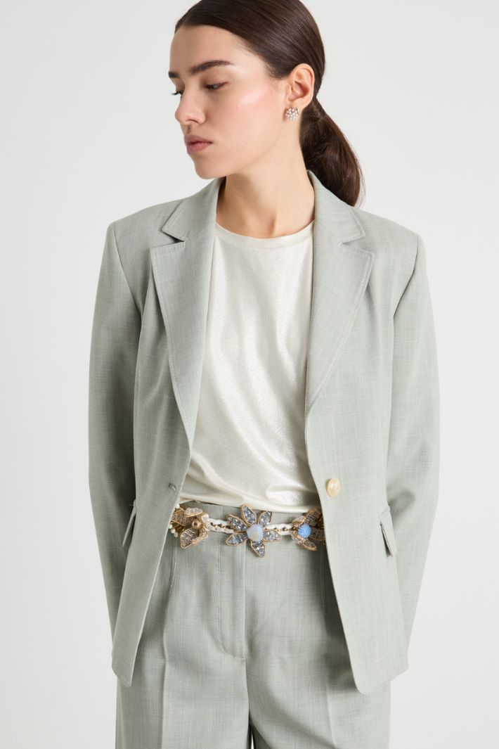 Straight-fit canvas blazer Intrend - 2