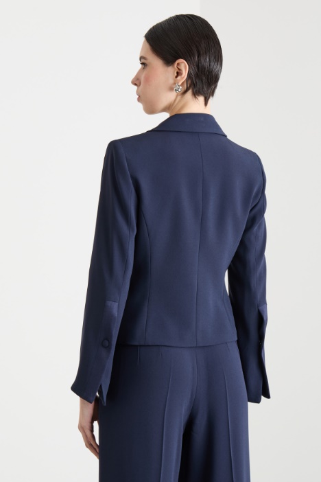 Spencer in cady con bottone singolo