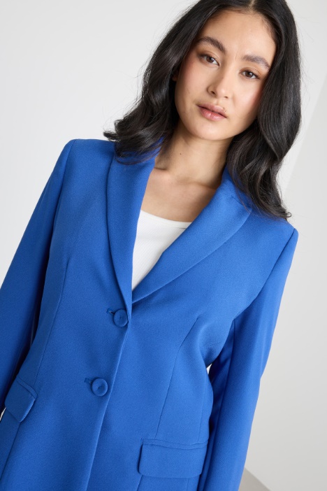 Blazer in raso dal finish opaco