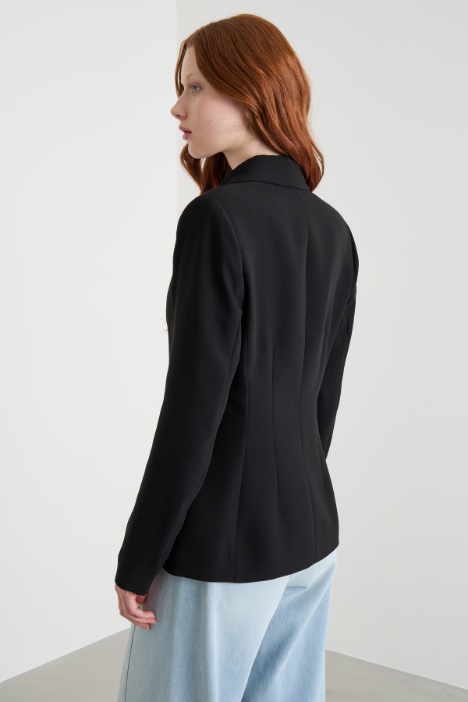 Blazer in raso dal finish opaco