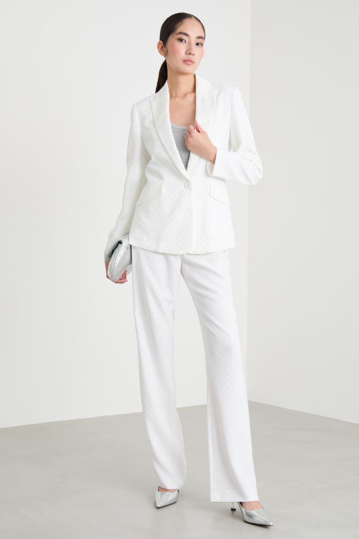 Slim-fit rhinestone-embellished blazer Intrend