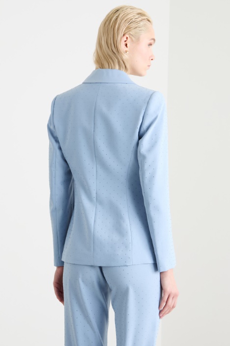 Blazer slim fit con strass