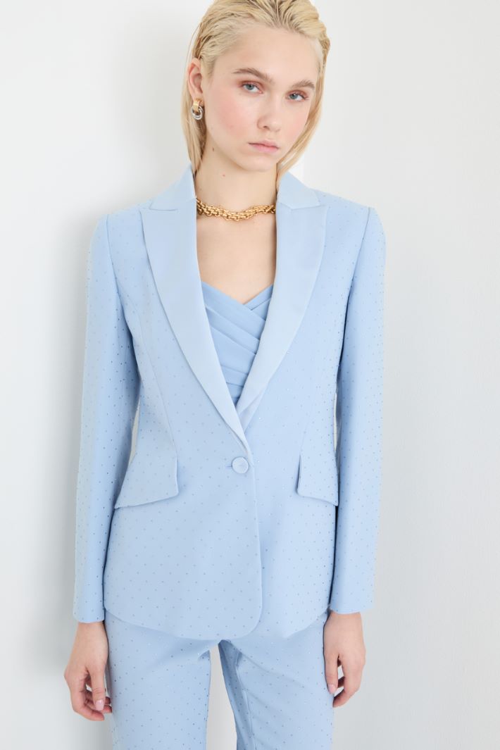 Slim-fit rhinestone-embellished blazer Intrend - 2