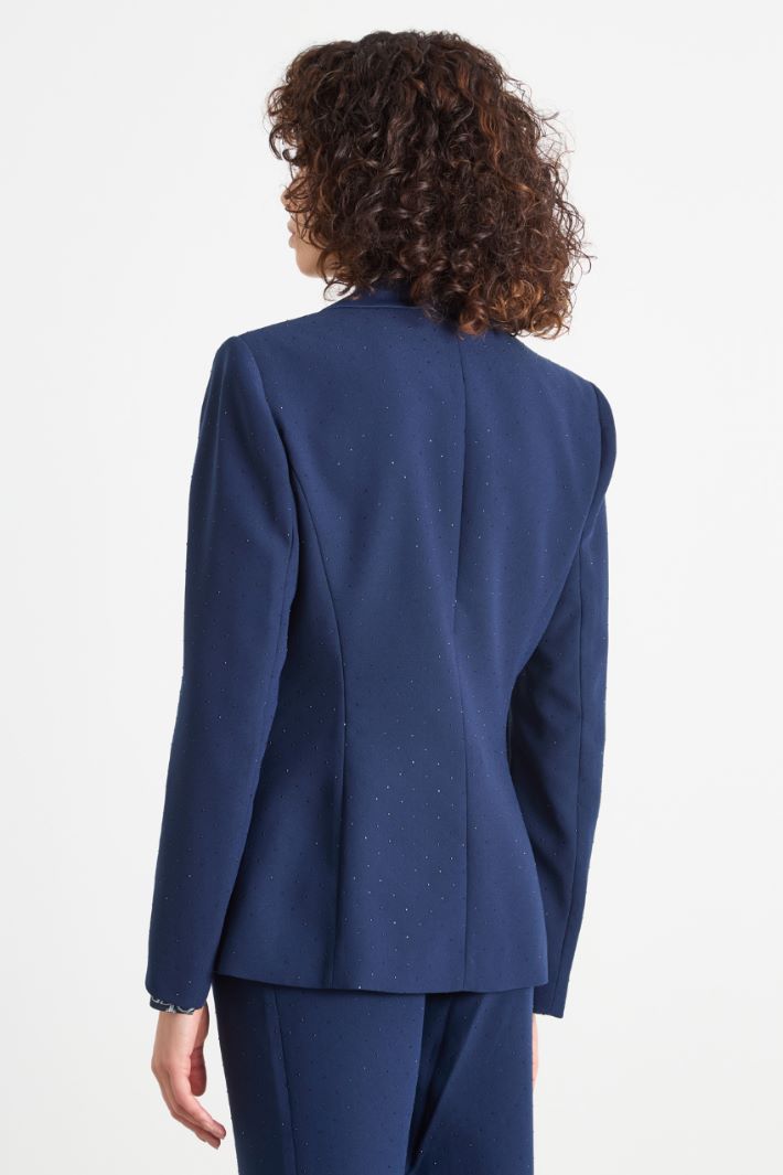 Slim-fit rhinestone-embellished blazer Intrend - 4
