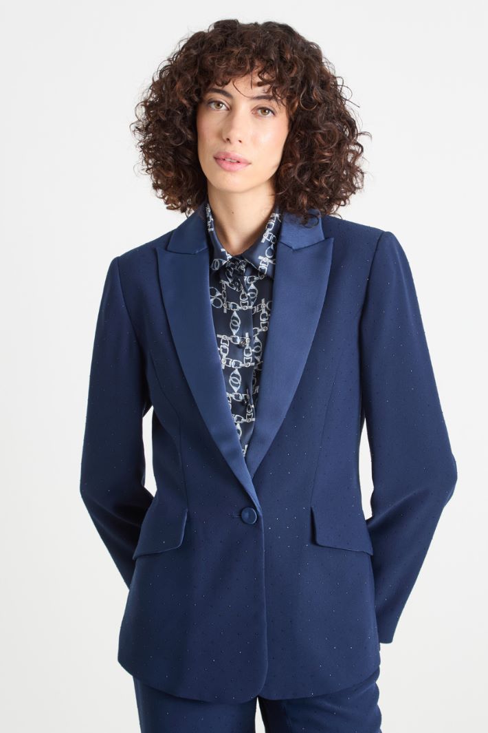 Slim-fit rhinestone-embellished blazer Intrend - 2