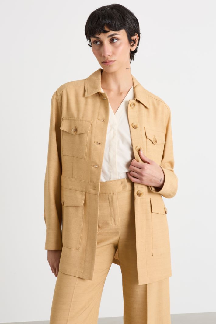 Sahariana in tessuto fluido Intrend - 3