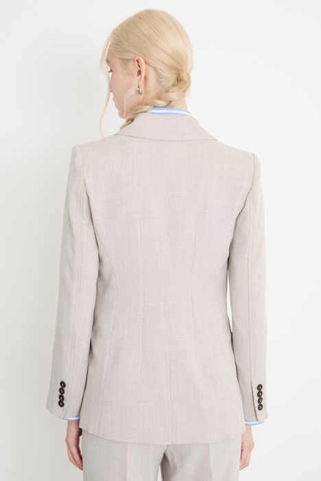 Blazer largo cruzado