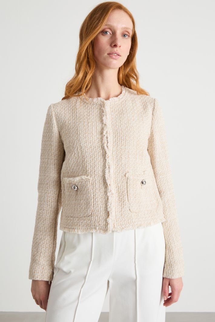 Chaqueta de esterilla con cuello redondo Intrend - 2