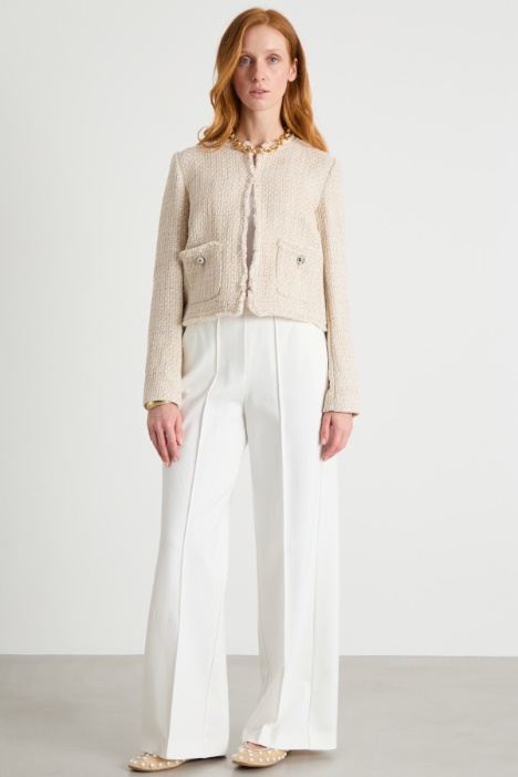 Chaqueta de esterilla con cuello redondo Intrend