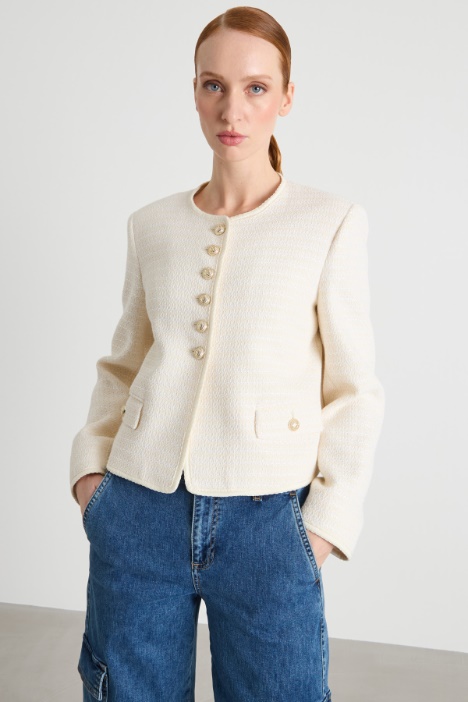 Boxy Basketweave Jacket Intrend