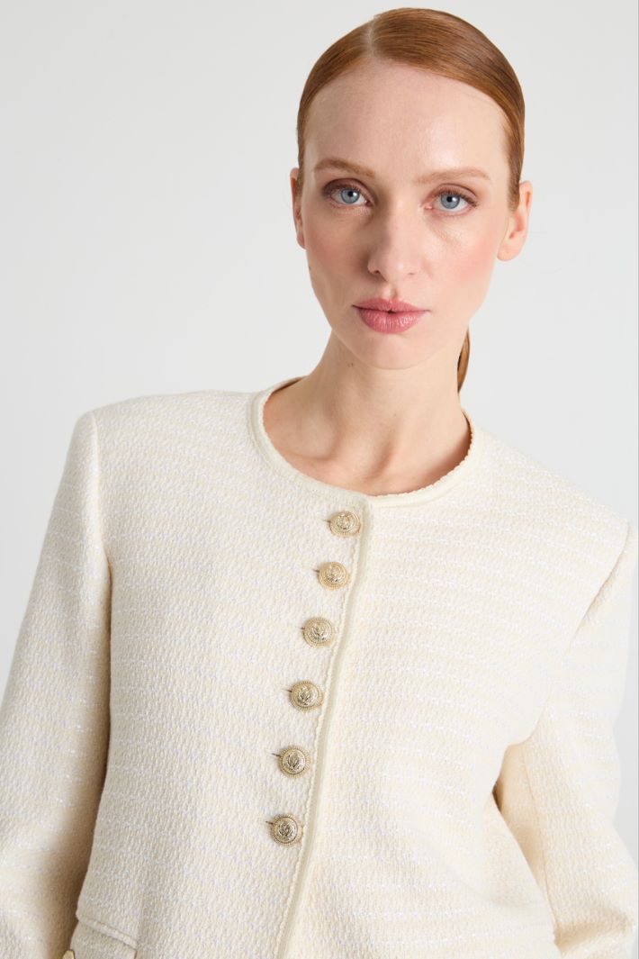 Boxy Basketweave Jacket Intrend - 3