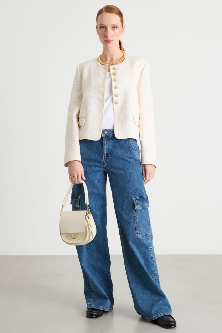 Boxy Basketweave Jacket Intrend