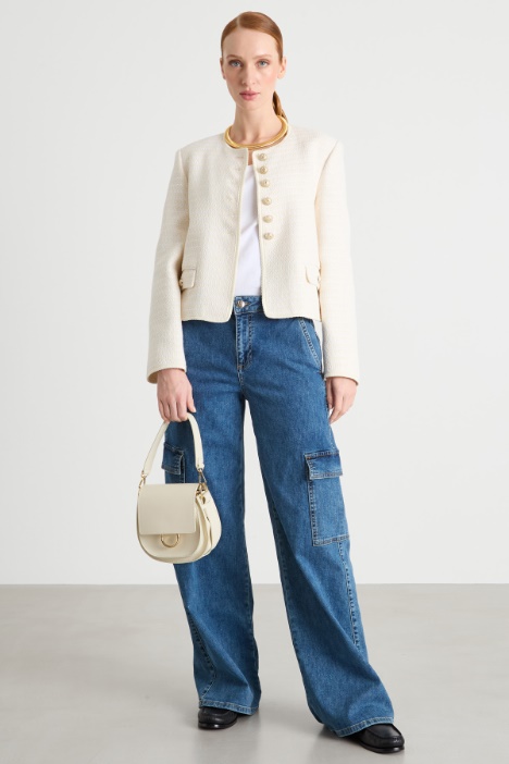 Boxy Basketweave Jacket Intrend