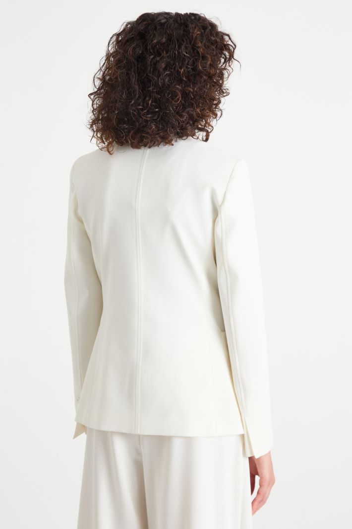 Double-breasted twill blazer Intrend - 4