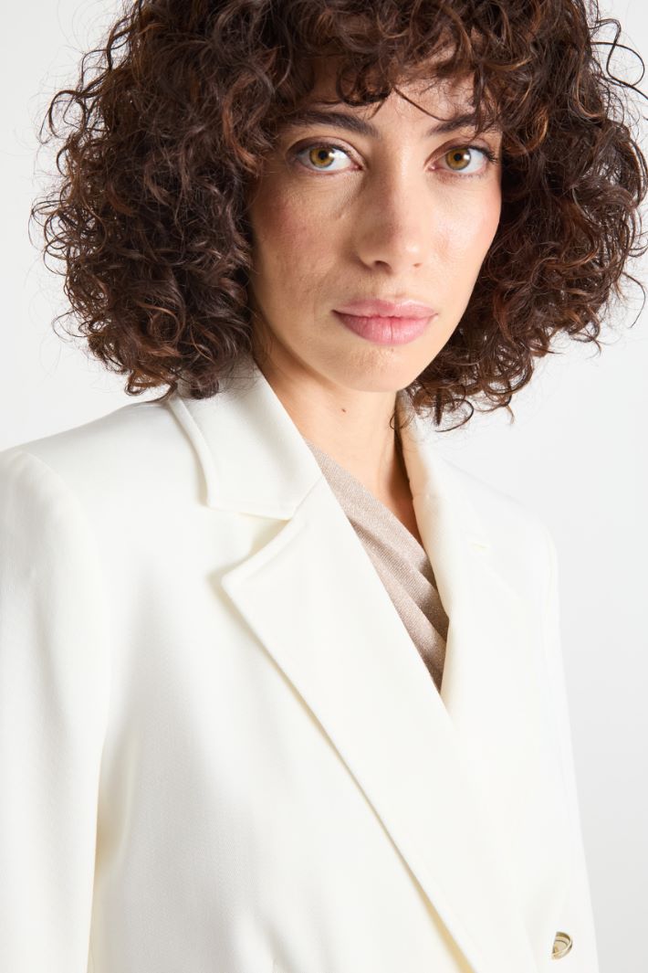 Double-breasted twill blazer Intrend - 3