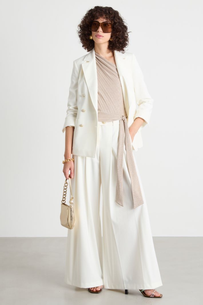 Double-breasted twill blazer Intrend