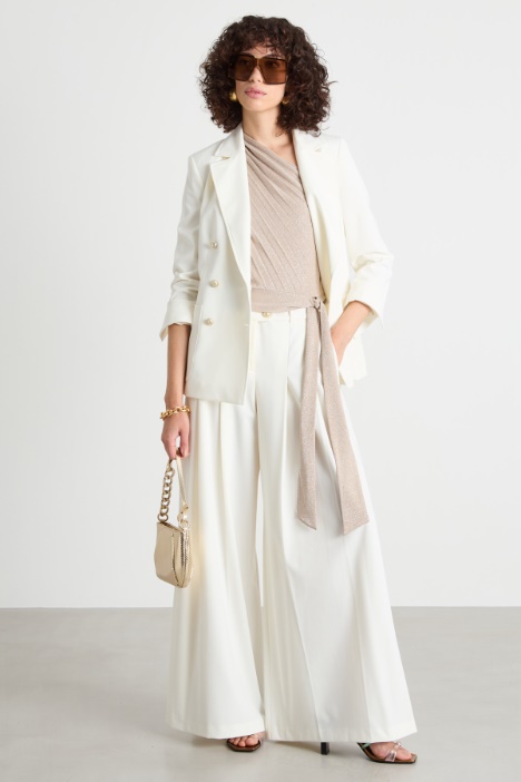 Double-breasted twill blazer Intrend