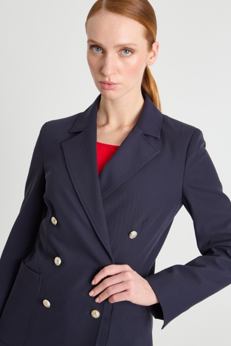 Blazer doppiopetto in twill