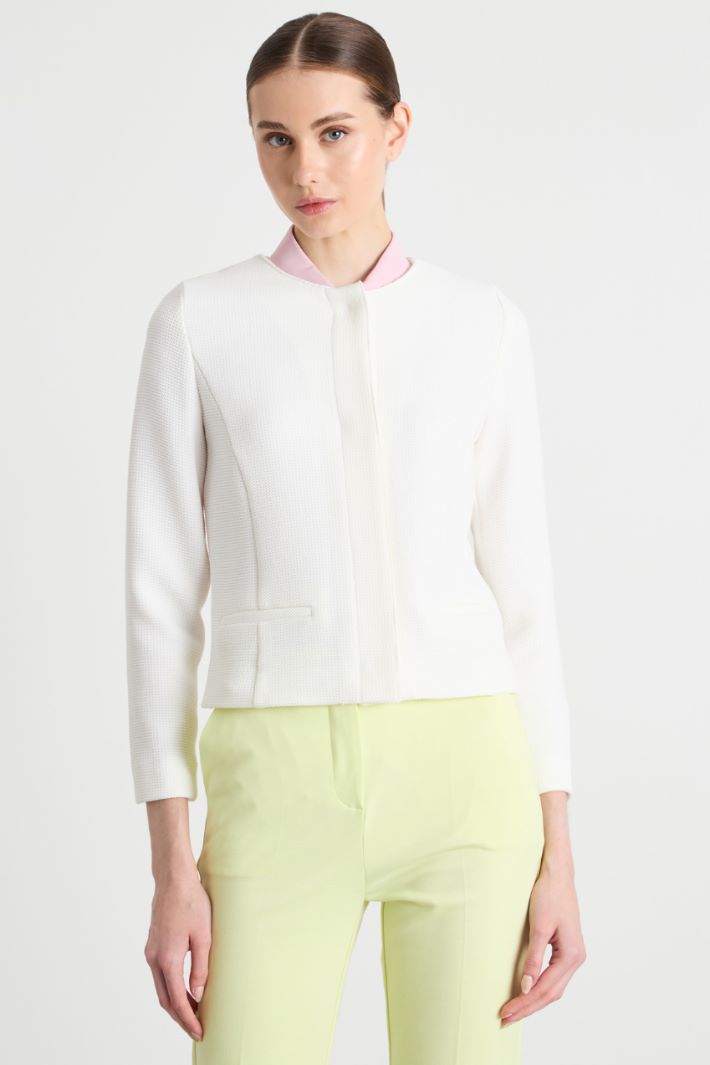 Fitted basketweave jacket Intrend - 2