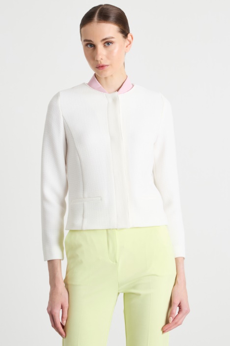 Fitted basketweave jacket Intrend