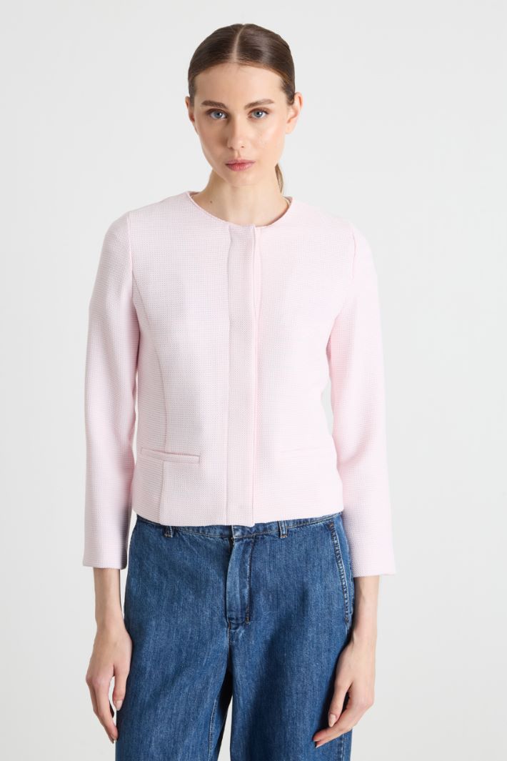 Fitted basketweave jacket Intrend - 2