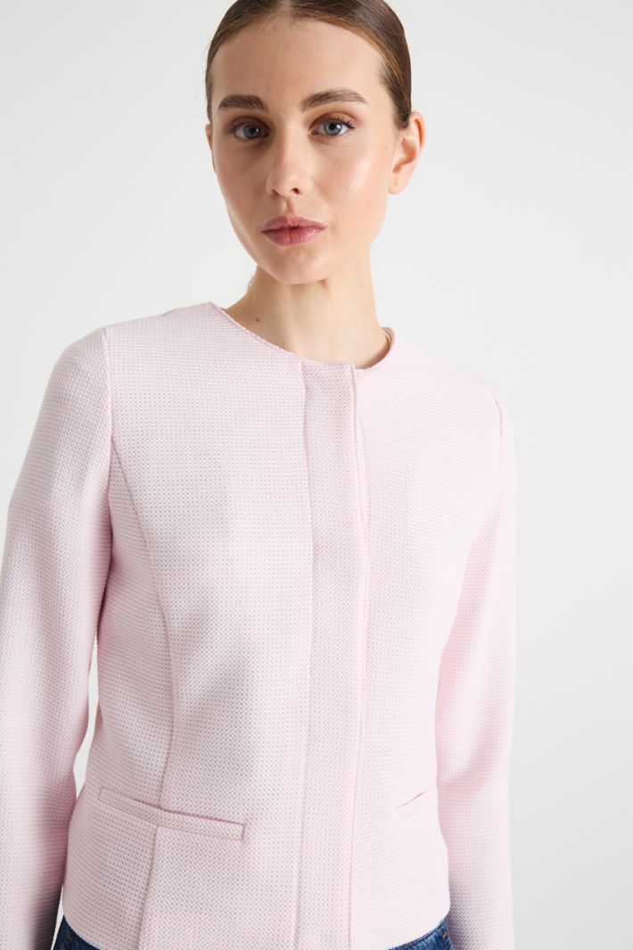 Fitted basketweave jacket Intrend - 3