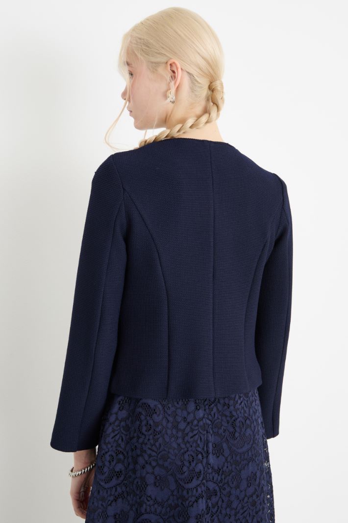 Fitted basketweave jacket Intrend - 4