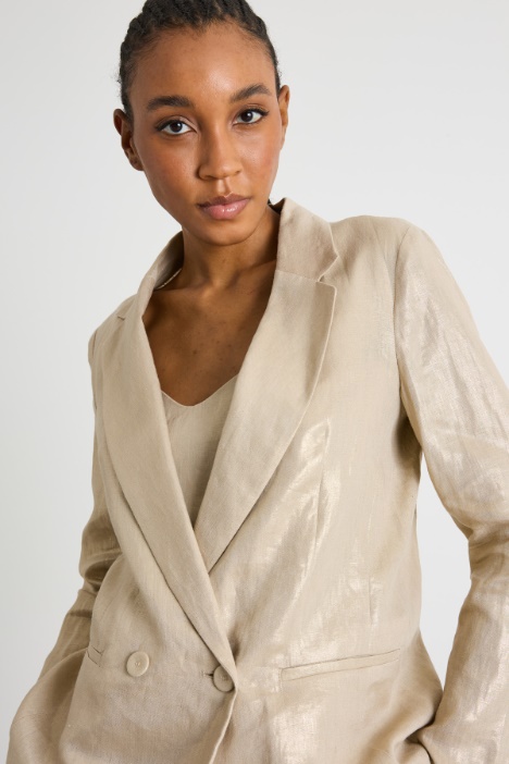 Blazer de tela laminada